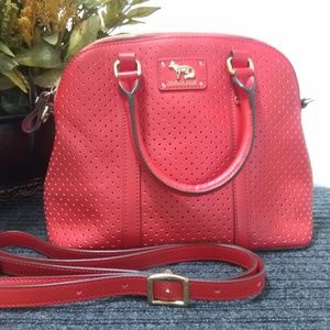 Emma Fox Red Leather Handbag